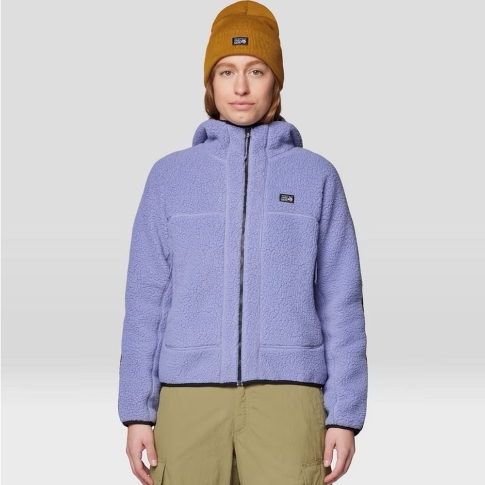 Women's Mountain Hardwear Hicamp Fleece Hooded Jacket Avid Blue Purple